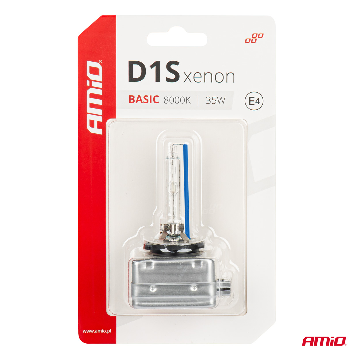 Εικόνα 4 από 4 — Amio – ΑΝΤΑΛΛΑΚΤΙΚΗ ΛΑΜΠΑ ΧΕΝΟΝ BASIC D1S 12V 8.000k 35W BLISTER CARD – 1 ΤΕΜ. (03865/AM)