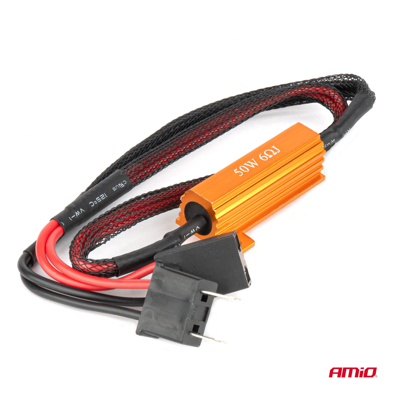Εικόνα 2 από 5 — Amio – ΑΝΤΙΣΤΑΣΗ ΓΙΑ ΛΑΜΠΕΣ LED H7 12V 50W 6Ω (ΑΝΤΙΣΤΑΣΗ-ΨΕΥΤΗΣ-CANCELLER) – 1 τεμ. (04089/AM)