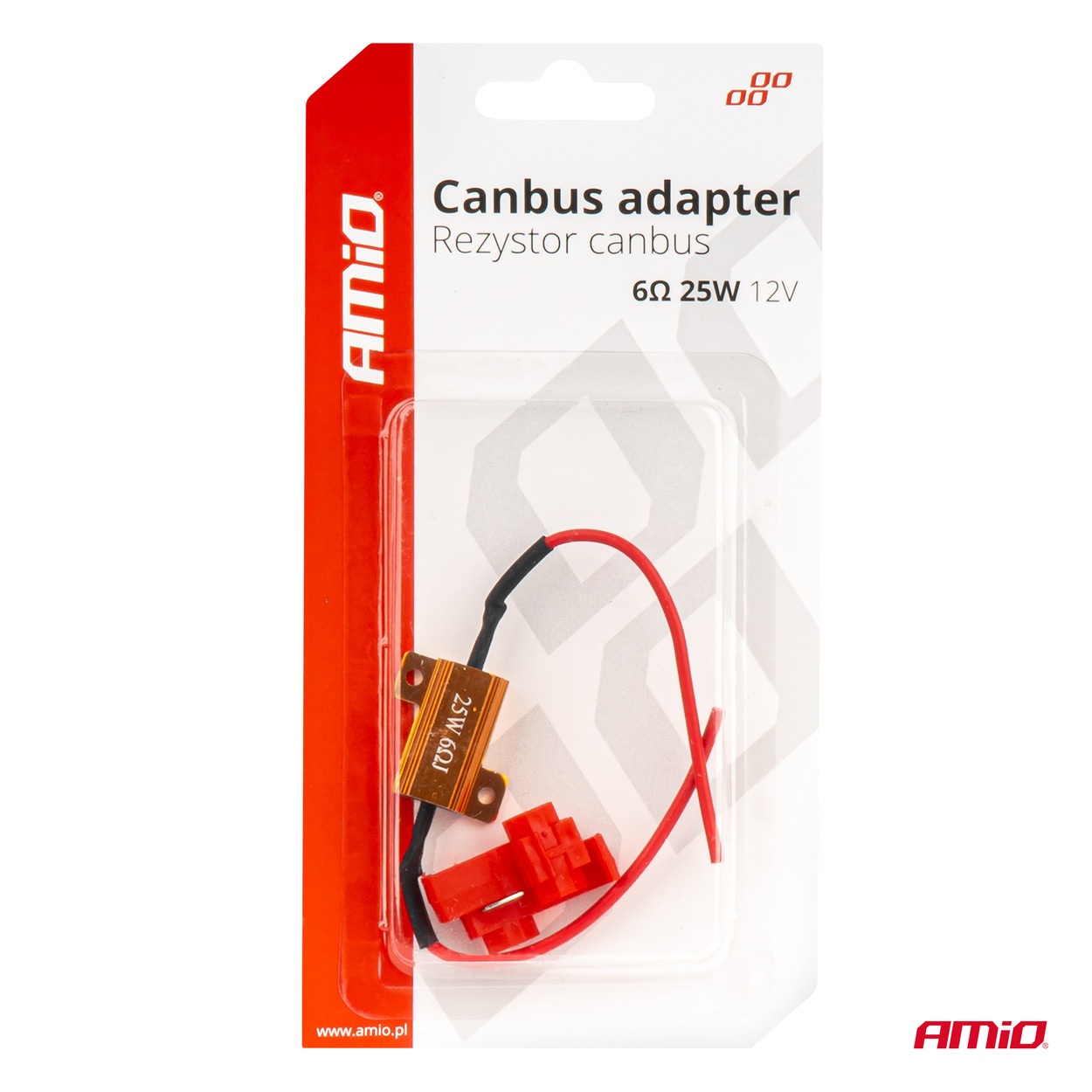 Εικόνα 4 από 4 — Amio – CANBUS Αντίσταση 6Ω 25W για LED Λάμπες – Anti Error – 1 τεμ. (04092/AM)