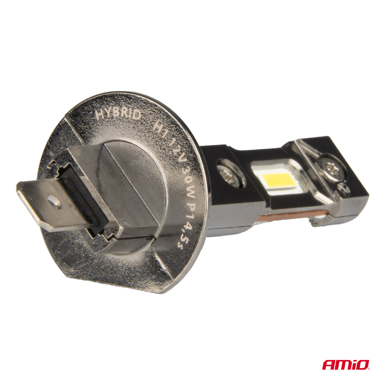 Εικόνα 3 από 5 — Amio – ΛΑΜΠΕΣ LED H1 12V 60W 6.000K 5.600lm +400% CAN-BUS HYBRID SERIES – 2 τεμ. (04112/AM)
