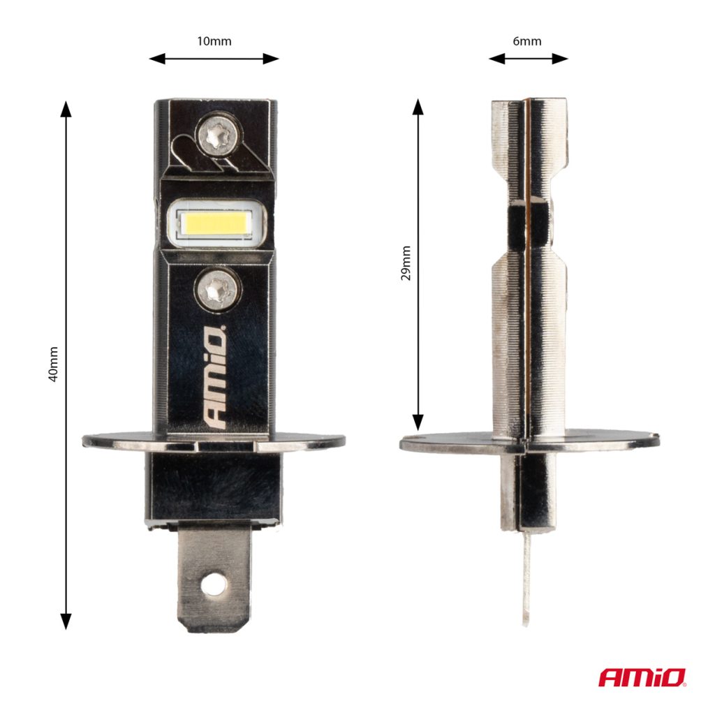 Εικόνα 4 από 5 — Amio – ΛΑΜΠΕΣ LED H3 12V 60W 6.000K 5.600lm +400% LED CAN-BUS HYBRID SERIES – 2 ΤΕΜ. (04113/AM)
