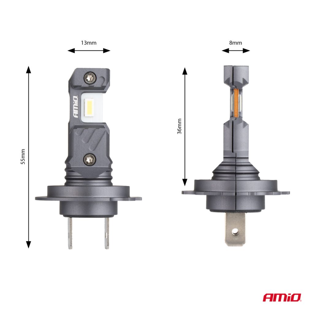 Εικόνα 6 από 7 — Amio – ΛΑΜΠΕΣ LED H7/H18 12V 60W 6.000K 5.600lm +400% LED CAN-BUS HYBRID SERIES – 2 ΤΕΜ. (04115/AM)