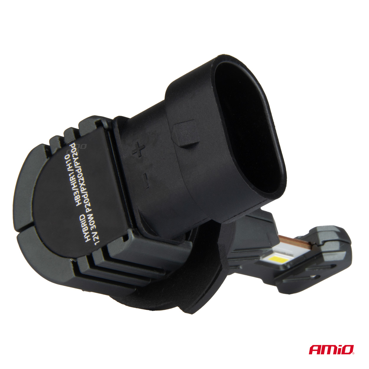 Εικόνα 3 από 4 — Amio – ΛΑΜΠΕΣ LED HΒ3 9005 / HIR1 / H10 12V 60W 6.000K 5.600lm +400% LED CAN-BUS HYBRID SERIES – 2 ΤΕΜ. (04117/AM)