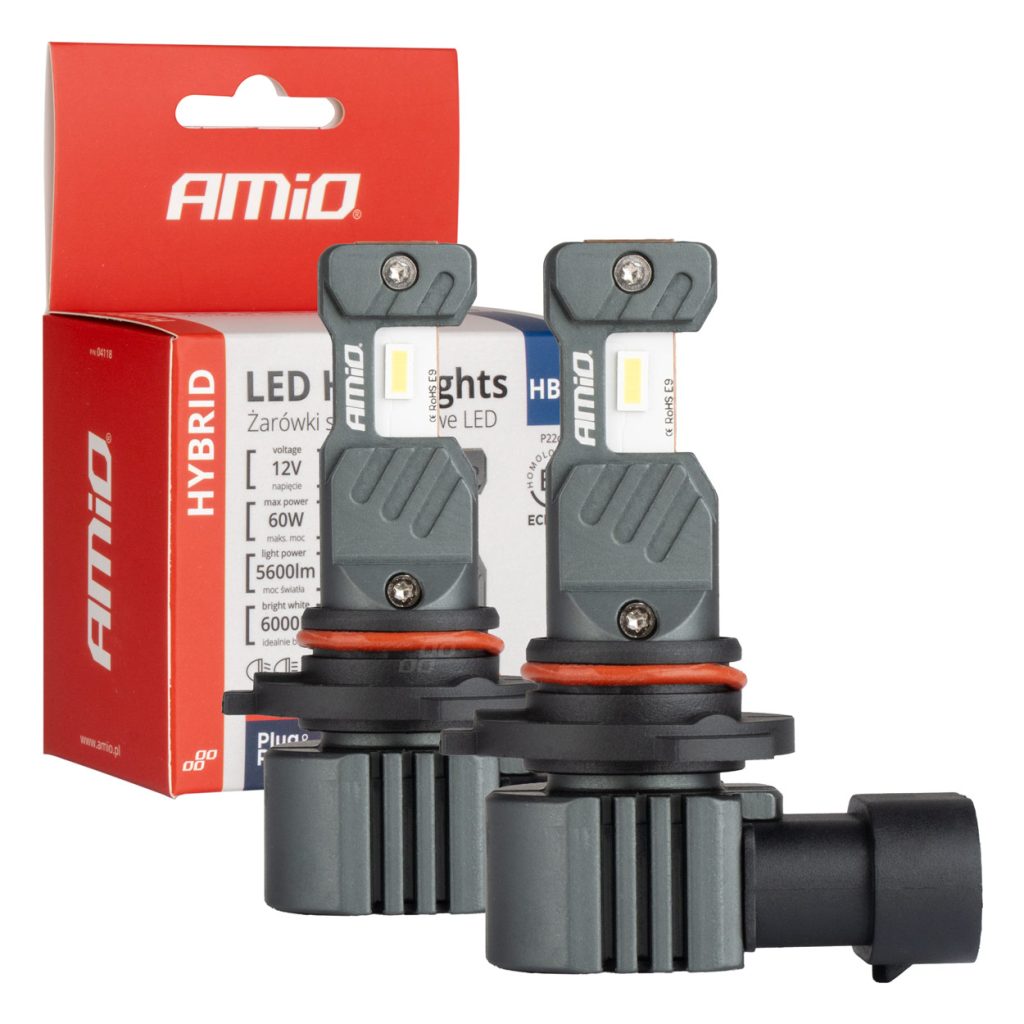 Εικόνα 1 από 5 — Amio – ΛΑΜΠΕΣ LED HΒ4 9006 12V 60W 6.000K 5.600lm +400% LED CAN-BUS HYBRID SERIES – 2 ΤΕΜ. (04118/AM)