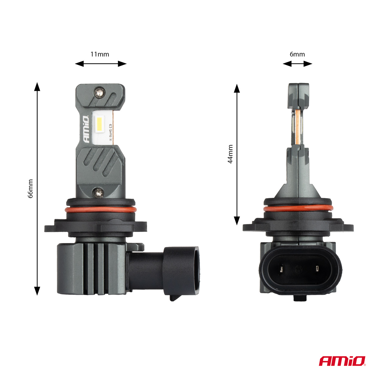 Εικόνα 4 από 5 — Amio – ΛΑΜΠΕΣ LED HΒ4 9006 12V 60W 6.000K 5.600lm +400% LED CAN-BUS HYBRID SERIES – 2 ΤΕΜ. (04118/AM)