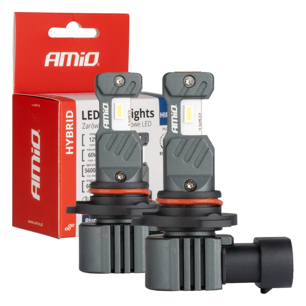 Εικόνα 1 από 5 — Amio – ΛΑΜΠΕΣ LED HIR2 12V 60W 6.000K 5.600lm +400% LED CAN-BUS HYBRID SERIES – 2 ΤΕΜ. (04119/AM)