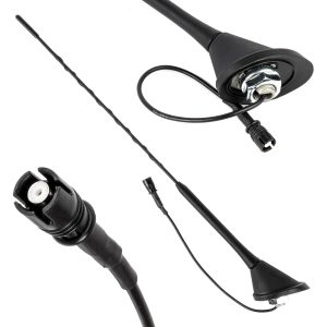 Amio - ΚΕΡΑΙΑ ΟΡΟΦΗΣ ANT11 45.4 cm ΜΕ ΚΑΛΩΔΙΟ 20cm ΚΑΙ ΦΙΣΑ RAKU-2 UNIVERSAL ΜΑΥΡΗ - 1 ΤΕΜ. (04155/AM)