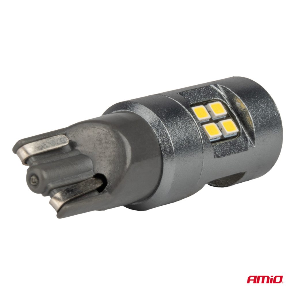 Εικόνα 4 από 5 — Amio – ΛΑΜΠΑΚΙΑ T10 W5W 12V/24V LED CAN-BUS 16xSMD 2016 ΛΕΥΚΟ ΦΩΣ 5.500K (ΣΕ ΧΡΩΜΑ ΧΡΩΜΙΟΥ) – 2 ΤΕΜ. (04234/AM)