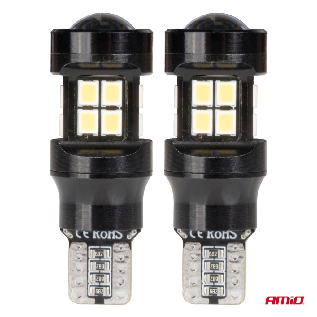 Εικόνα 2 από 5 — Amio – ΛΑΜΠΑΚΙΑ LED T15 W16W 12V/24V LED CAN-BUS 15xSMD 2835 ΛΕΥΚΟ ΦΩΣ 5.500K (ΣΕ ΧΡΩΜΑ ΜΑΥΡΟ) – 2 ΤΕΜ. (04245/AM)