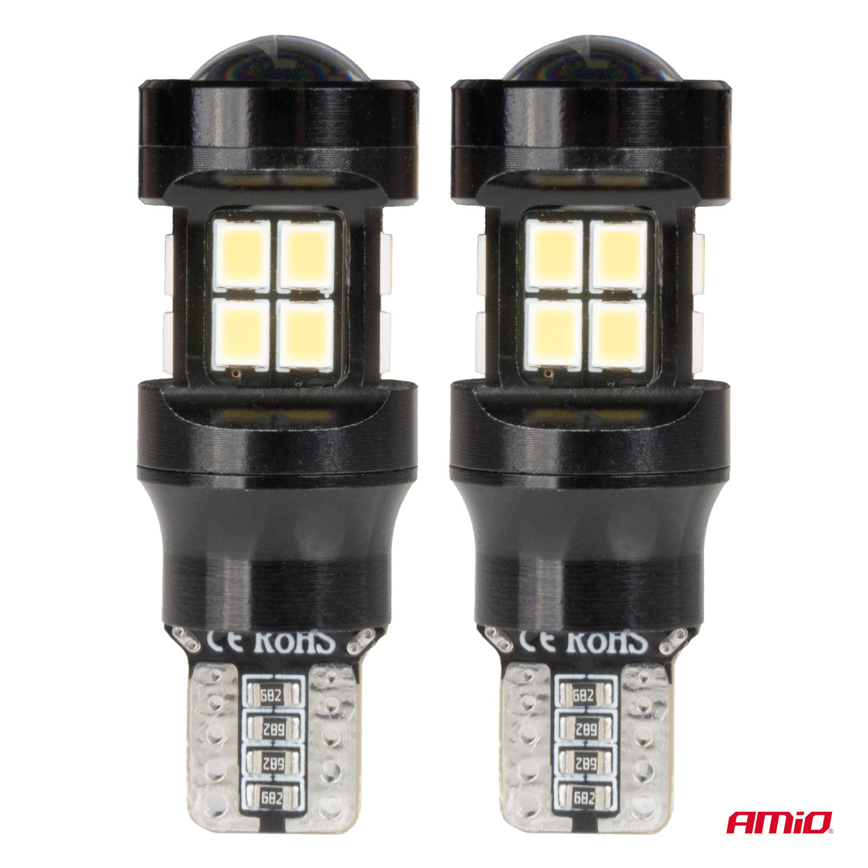 Εικόνα 2 από 5 — Amio – ΛΑΜΠΑΚΙΑ LED T15 W16W 12V/24V LED CAN-BUS 15xSMD 2835 ΛΕΥΚΟ ΦΩΣ 5.500K (ΣΕ ΧΡΩΜΑ ΜΑΥΡΟ) – 2 ΤΕΜ. (04245/AM)