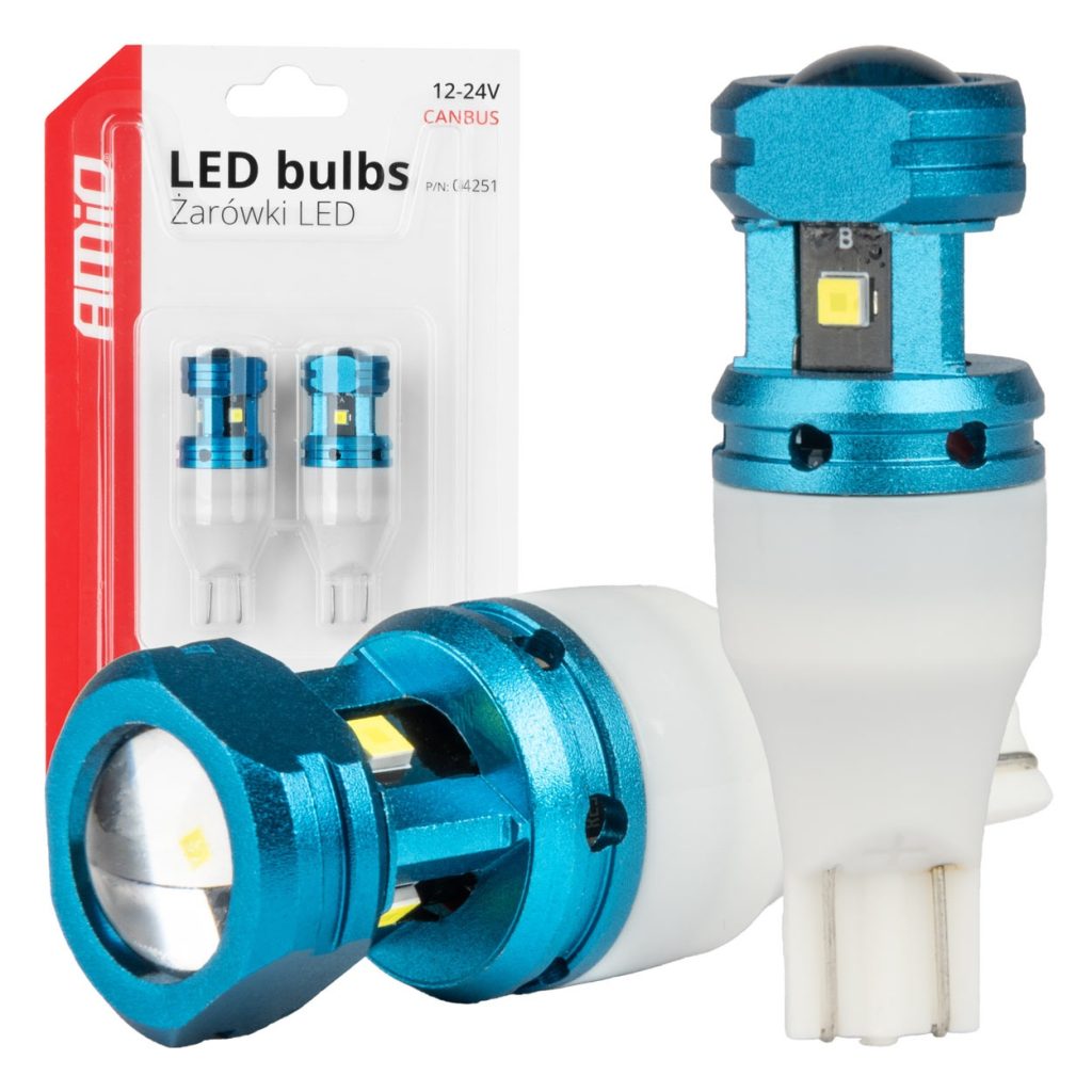 Εικόνα 1 από 5 — Amio – Λάμπες LED CANBUS T15 (W16W) 4SMD 1860XS Λευκή 6000K 12V/24V για Φώτα Όπισθεν, Πινακίδας & Χώρου Αποσκευών – 2τεμ. (04251/AM)