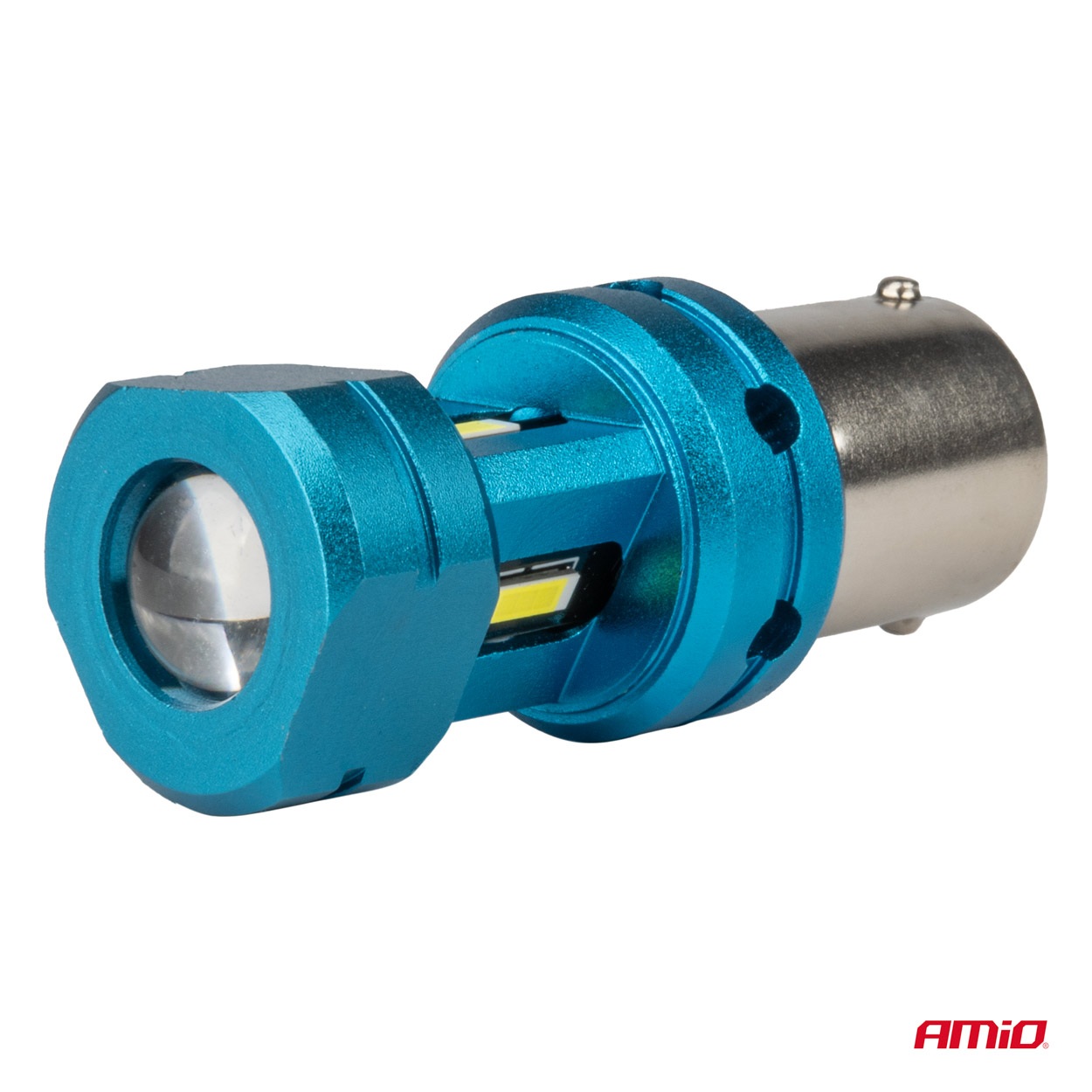Εικόνα 3 από 5 — Amio – Λάμπες LED Αυτοκινήτου CANBUS 1156 BA15S P21W 4SMD 1860 6000K Λευκή – Universal 12V/24V – 2 Τεμ. (04252/AM)