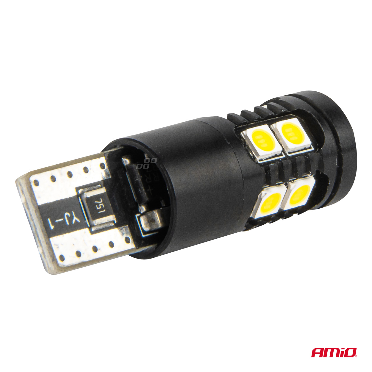 Εικόνα 3 από 5 — Amio – ΛΑΜΠΑΚΙΑ T10 W5W 12V/24V LED CAN-BUS 13xSMD 3030 ΛΕΥΚΟ 5500K – 2 ΤΕΜ. (04259/AM)