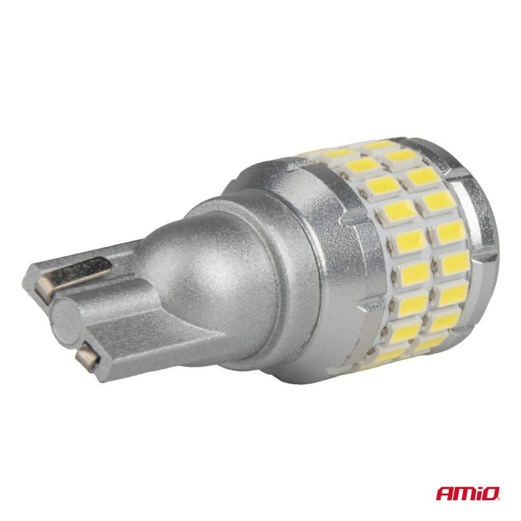 Εικόνα 4 από 5 — Amio – Λάμπα LED CANBUS T15 (W16W) 48SMD 3014 + 4SMD 3030 Λευκή 6000K 12V/24V για Φώτα Όπισθεν & Βοηθητικό Φωτισμό – 2τεμ. (04261/AM)