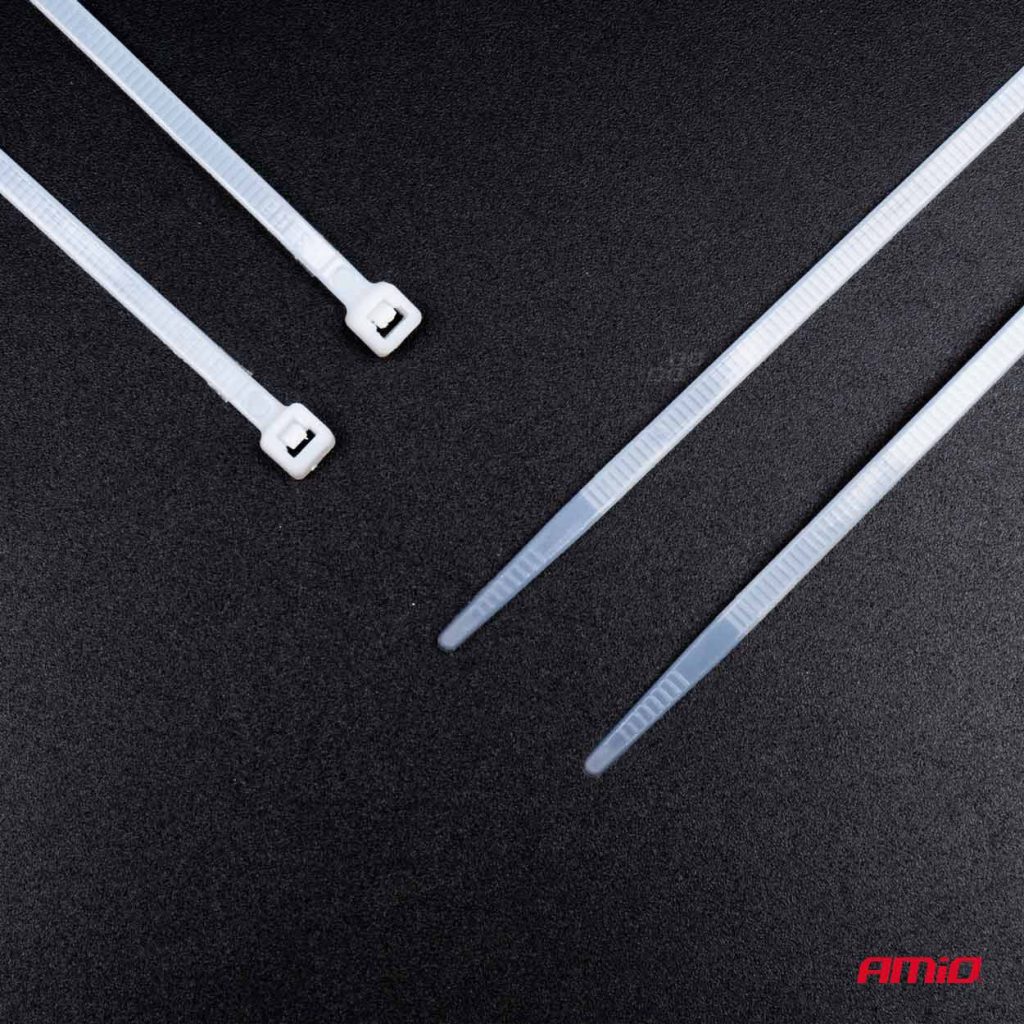 Εικόνα 4 από 6 — Amio – ΔΕΜΑΤΙΚΑ/ΔΕΤΙΚΑ ΚΑΛΩΔΙΩΝ TIE WRAP (ΤΑΙΡΑΠ) 2.5 x 150mm (ΛΕΥΚΟ) – 100 ΤΕΜ. (04306/AM)