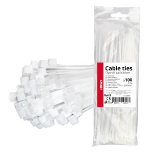 Amio - ΔΕΜΑΤΙΚΑ/ΔΕΤΙΚΑ ΚΑΛΩΔΙΩΝ TIE WRAP (ΤΑΙΡΑΠ) 2.5 x 200mm (ΛΕΥΚΟ) - 100 ΤΕΜ. (04307/AM)