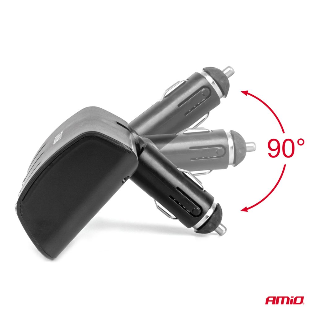 Εικόνα 5 από 7 — Amio – ΑΝΤΑΠΤΟΡΑΣ ΑΝΑΠΤΗΡΑ 12/24V 120W ΜΑΥΡΟΣ/3 ΘΕΣΕΙΣ/ΠΕΡΙΣΤΡΟΦΗ 90 ΜΟΙΡΩΝ – 1 Τεμ. (04358/AM)