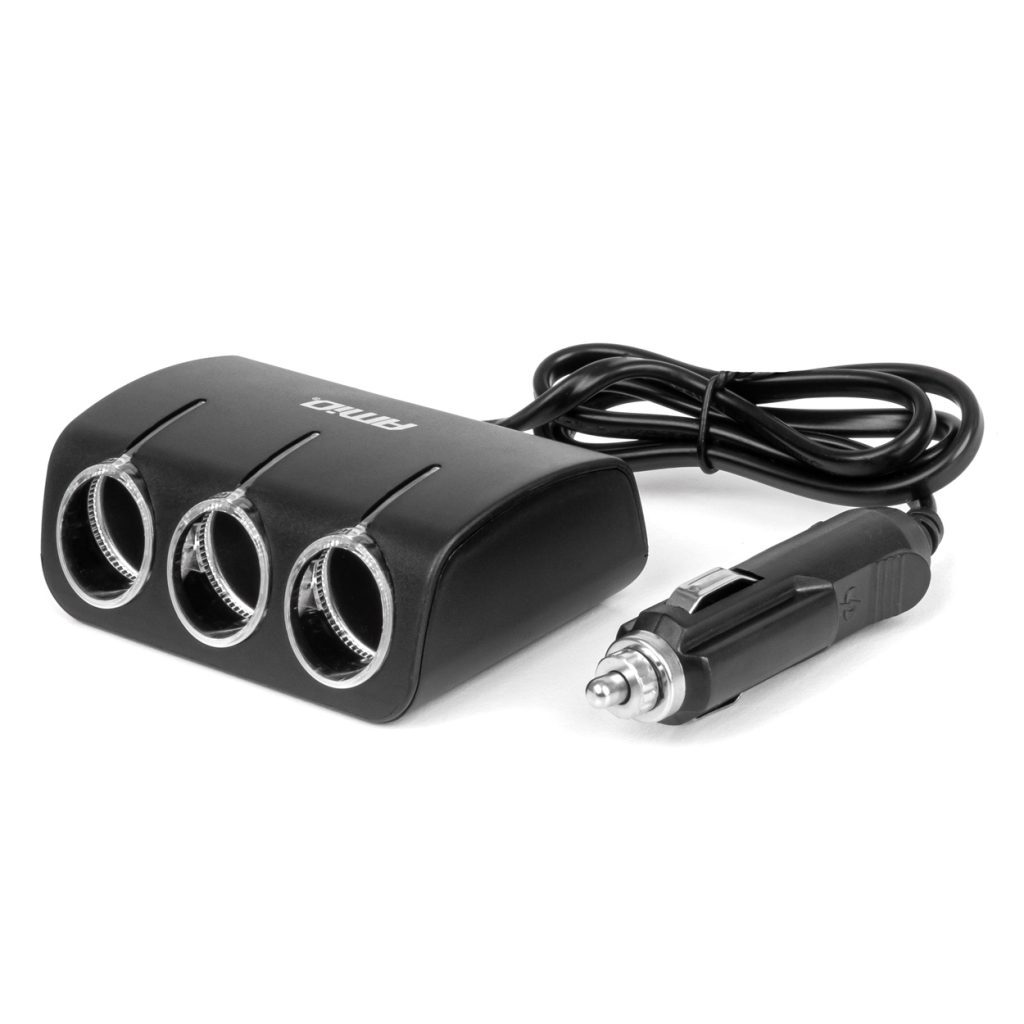 Εικόνα 1 από 6 — Amio – ΑΝΤΑΠΤΟΡΑΣ ΑΝΑΠΤΗΡΑ 12/24V 120W ΜΑΥΡΟΣ/3 ΘΕΣΕΙΣ/ΚΑΛΩΔΙΟ 80cm – 1 Τεμ. (04359/AM)
