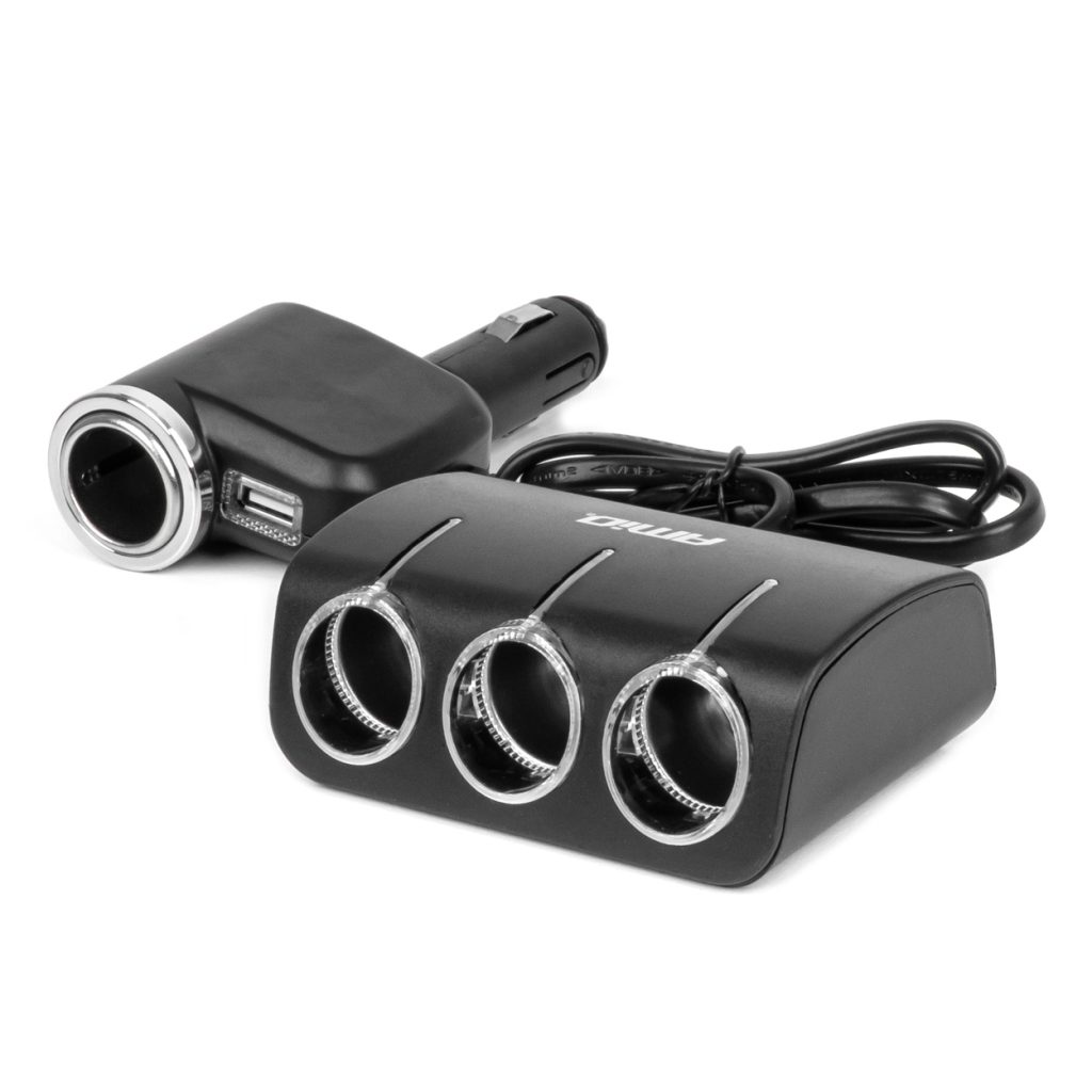 Εικόνα 1 από 5 — Amio – ΑΝΤΑΠΤΟΡΑΣ ΑΝΑΠΤΗΡΑ 12/24V 120W ΜΑΥΡΟΣ/3 ΘΕΣΕΙΣ/1xUSB-A/ΜΕ ΥΠΟΔΟΧΗ ΑΝΑΠΤΗΡΑ ΑΥΤΟΚΙΝΗΤΟΥ/ΚΑΛΩΔΙΟ 80cm – 1 Τεμ. (04360/AM)