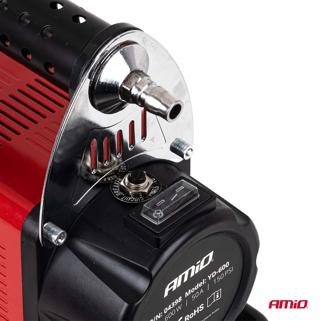 Εικόνα 7 από 11 — Amio – Κομπρεσέρ Αέρα Αυτοκινήτου Heavy Duty ACOMP-24 12V 600W 160l/min έως 10bar με Βαλίτσα & Ακροφύσια για Γρήγορο Φούσκωμα – 1 Τεμ. (04398/AM)