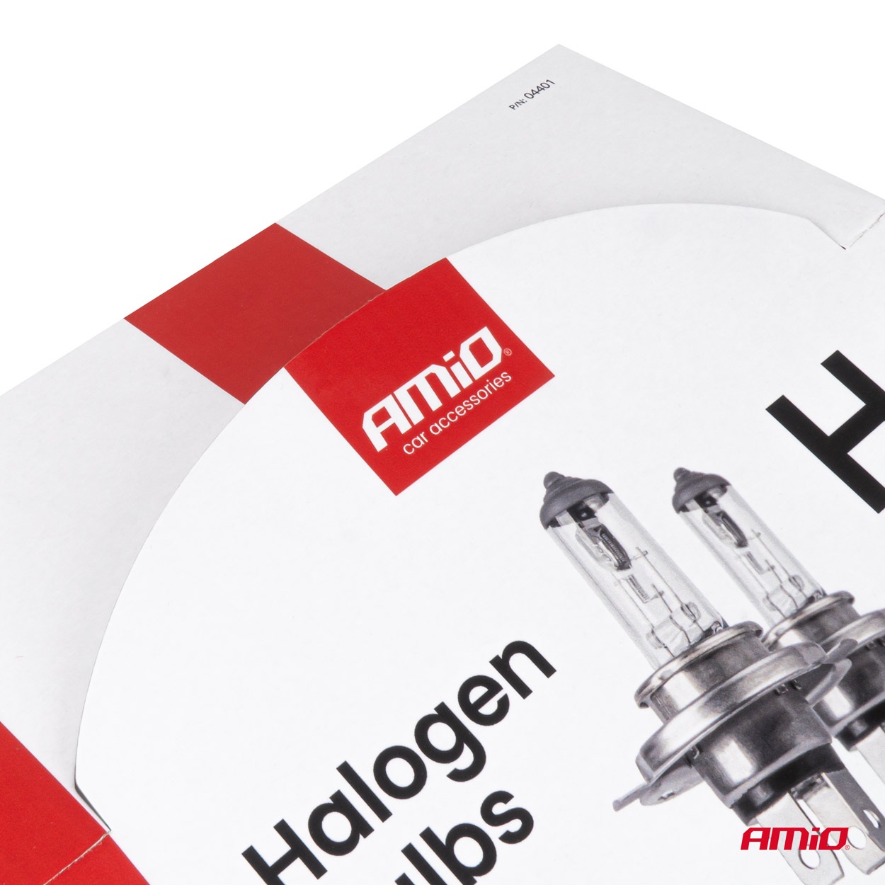 Εικόνα 2 από 4 — Amio Σετ Λαμπτήρων Αλογόνου H4 12V 60/55W με UV Φίλτρο (E8) 20τεμ. (04401/AM)