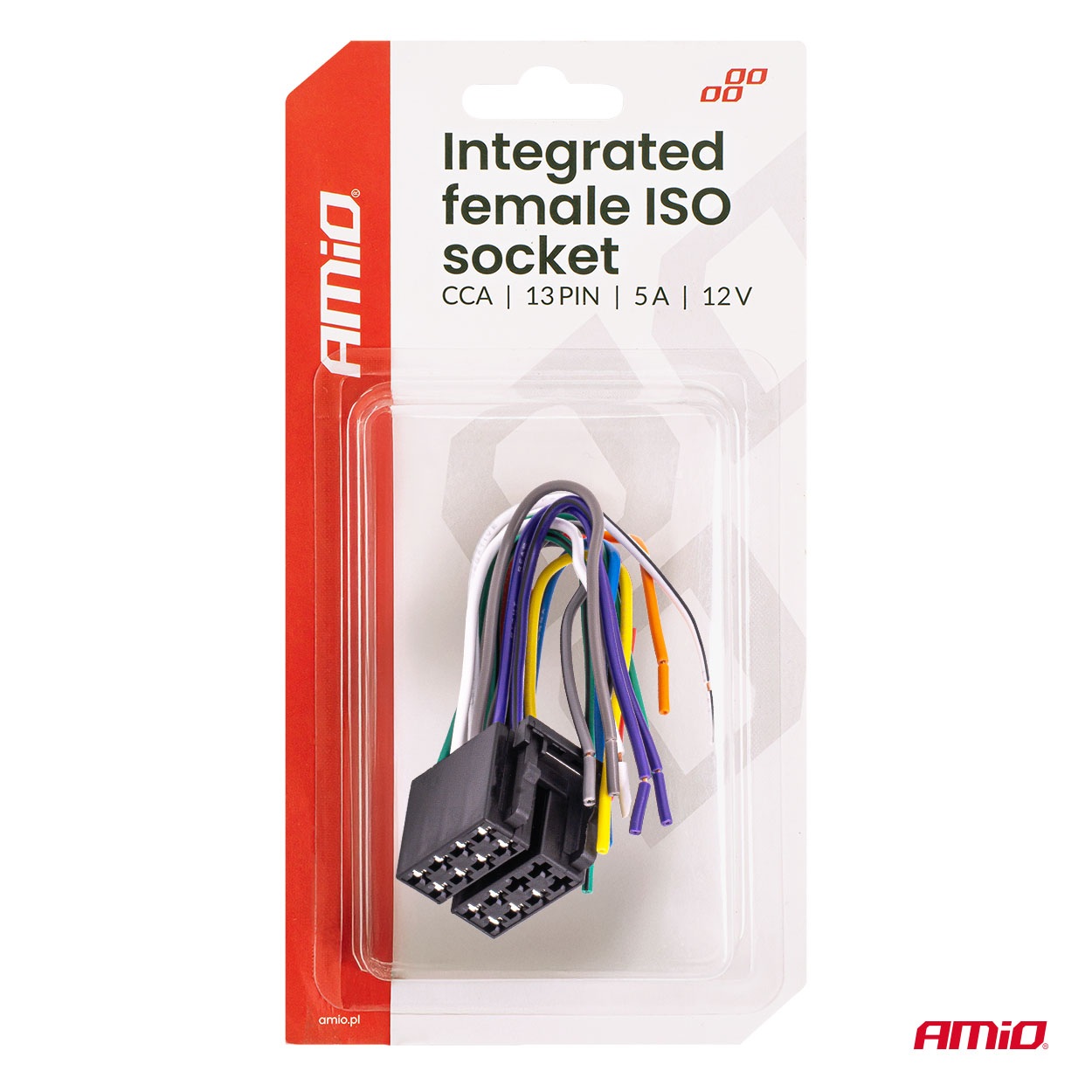 Εικόνα 5 από 5 — Amio – Φίσσα ISO 13 Pin Θηλυκή 12V έως 5A – CCA, Για Ηλεκτρικές Εγκαταστάσεις Οχημάτων – 1 τεμ. (04441/AM)