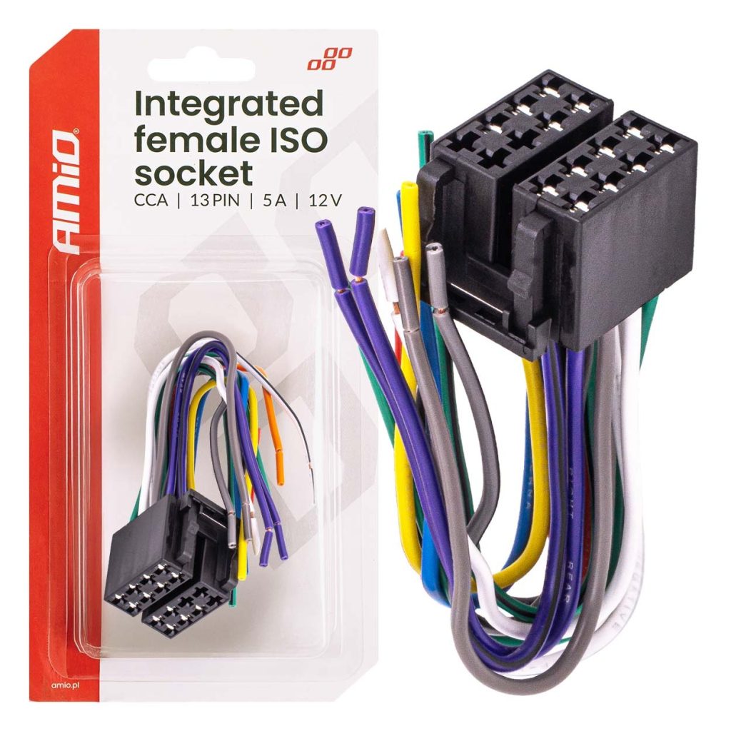 Εικόνα 1 από 5 — Amio – Φίσσα ISO 13 Pin Θηλυκή 12V έως 5A – CCA, Για Ηλεκτρικές Εγκαταστάσεις Οχημάτων – 1 τεμ. (04441/AM)