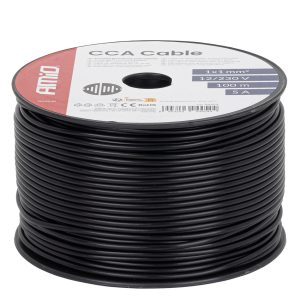 Amio Μονόκλωνο Καλώδιο Εγκατάστασης CCA 1×1mm² 100m – 12/230V 1 τεμ. (04454/AM)