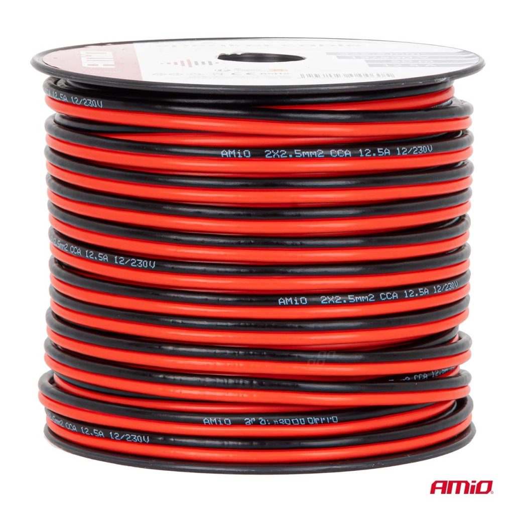 Εικόνα 2 από 5 — Amio – Δίδυμο Καλώδιο CCA 2×2,5mm² 50m – 1 τεμ. (04460/AM)