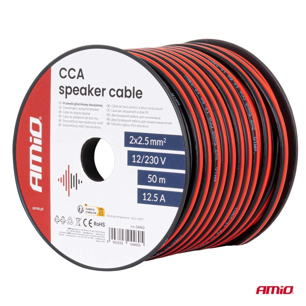 Εικόνα 5 από 5 — Amio – Δίδυμο Καλώδιο CCA 2×2,5mm² 50m – 1 τεμ. (04460/AM)