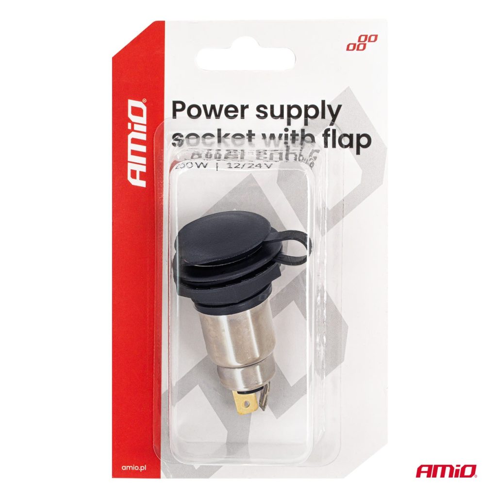 Εικόνα 5 από 5 — Amio – Πρίζα Τροφοδοσίας με Καπάκι 12V / 24V – 250W – 1 τεμ. (04462/AM)