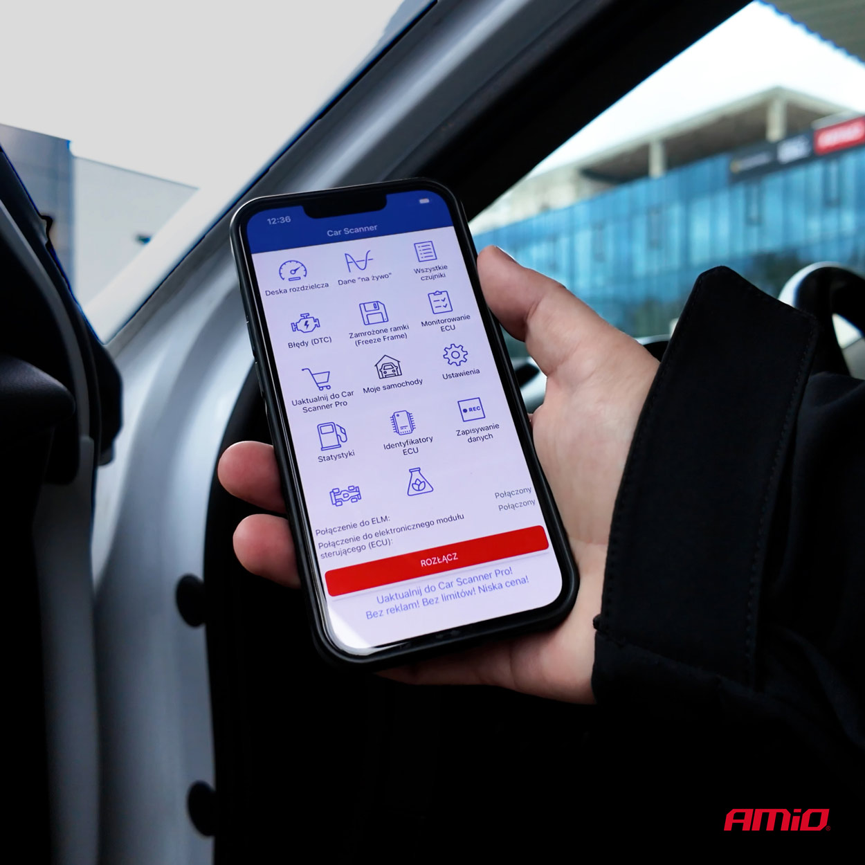 Εικόνα 8 από 8 — Amio – Διαγνωστικό Αυτοκινήτου OBD 2 τύπου ELM327 Bluetooth XL τάση λειτουργίας 12V με ασύρματη σύνδεση για Επιβατικά Αυτοκίνητα – 1 τεμ. (04733/AM)