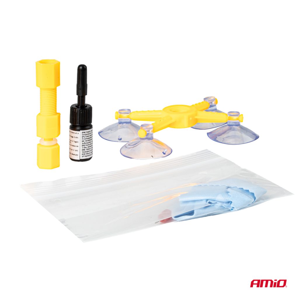 Εικόνα 5 από 6 — Amio – Kit Επισκευής Παρμπρίζ & Τζαμιών με Ρητίνη Heavy Duty για Ασφαλή Εγκατάσταση & Καθημερινή Χρήση – 1 Κιτ (04792/AM)