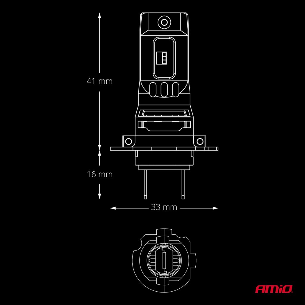 Εικόνα 5 από 8 — AMiO – Λάμπες LED F26 Pro Series H7/H18 12/24V 68W 2900-3550lm 6.000K Full Can-Bus Plug&Play – 2 Τεμ. (04872/AM)