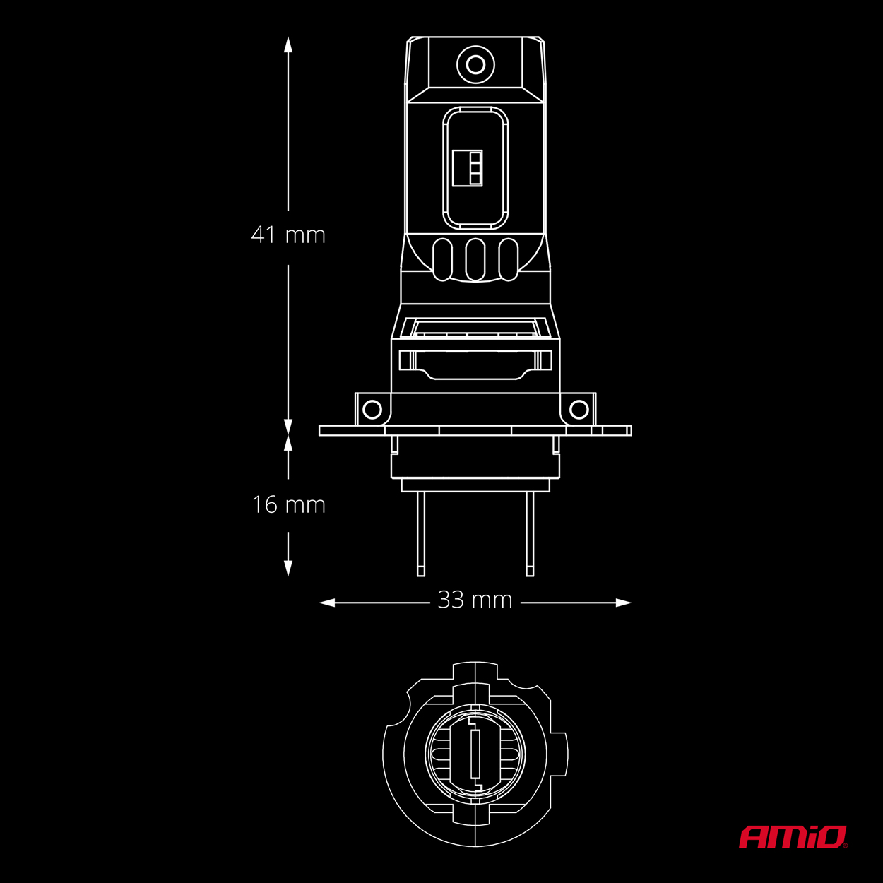 Εικόνα 5 από 8 — AMiO – Λάμπες LED F26 Pro Series H7/H18 12/24V 68W 2900-3550lm 6.000K Full Can-Bus Plug&Play – 2 Τεμ. (04872/AM)