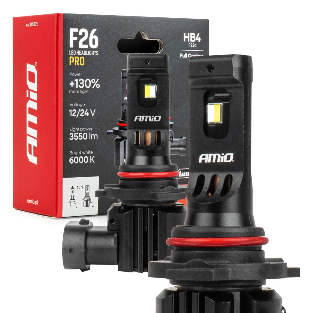 Εικόνα 1 από 7 — AMiO – Λάμπες LED F26 Pro Series HB4 12/24V 68W 2900-3550lm 6.000K Full Can-Bus Plug&Play – 2 Τεμ. (04875/AM)
