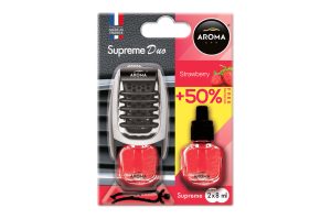 AMiO - Αρωματικό Αεραγωγού Αυτοκινήτου Aroma Supreme Duo Strawberry Αεραγωγού με Ρύθμιση Έντασης (+50% Περιεχόμενο) - 1 Τεμ. (A92254/AM)