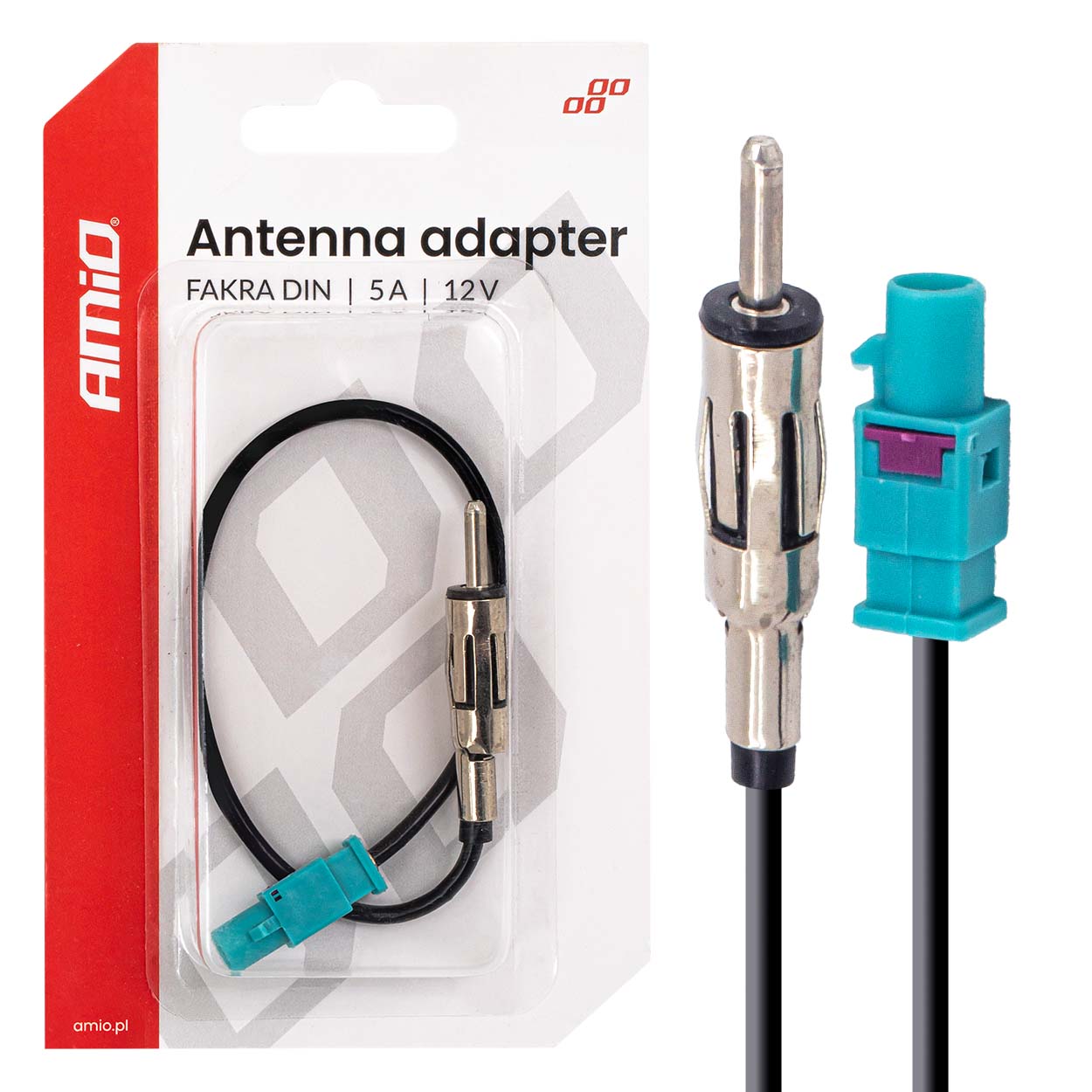 Εικόνα 1 από 4 — Amio – Αντάπτορας Κεραίας FAKRA σε DIN 12V 5A για Σταθερό Σήμα & Αξιόπιστη Σύνδεση – 1 Τεμ. (04443/AM)