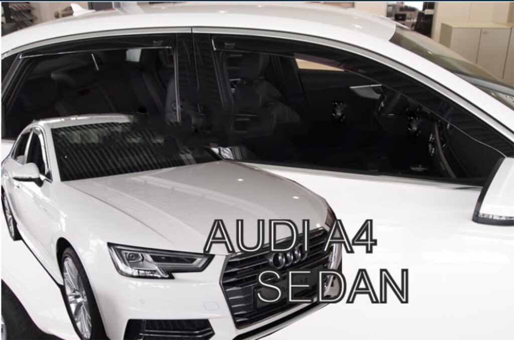 Εικόνα 1 από 6 — ΑΝΕΜΟΘΡΑΥΣΤΕΣ ΓΙΑ AUDI A4 4D 2016 ΣΕΤ ΑΥΤΟΚΙΝΗΤΟΥ ΑΠΟ ΕΥΚΑΜΠΤΟ ΦΙΜΕ ΠΛΑΣΤΙΚΟ HEKO – 4 ΤΕΜ.