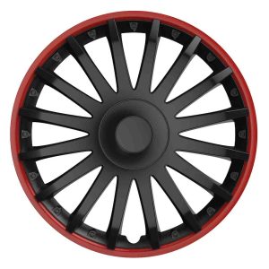 Amio - ΤΑΣΙΑ 14" CRYSTAL ΜΑΥΡΟ ΚΟΚΚΙΝΟ ΣΕΤ 4 ΤΕΜ ΣΕ ΚΟΥΤΙ (1294/AM)