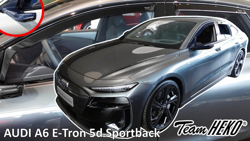Εικόνα 1 από 4 — Heko – Ανεμοθραύστες για Audi A6 E-Tron 5 Doors Sportback (έκδοση με κάμερες) 2024+ Σετ Αυτοκινήτου Απο Εύκαμπτο Φιμέ Πλαστικό – 4 τεμ. (ΑΝΕΜ.SET10296)