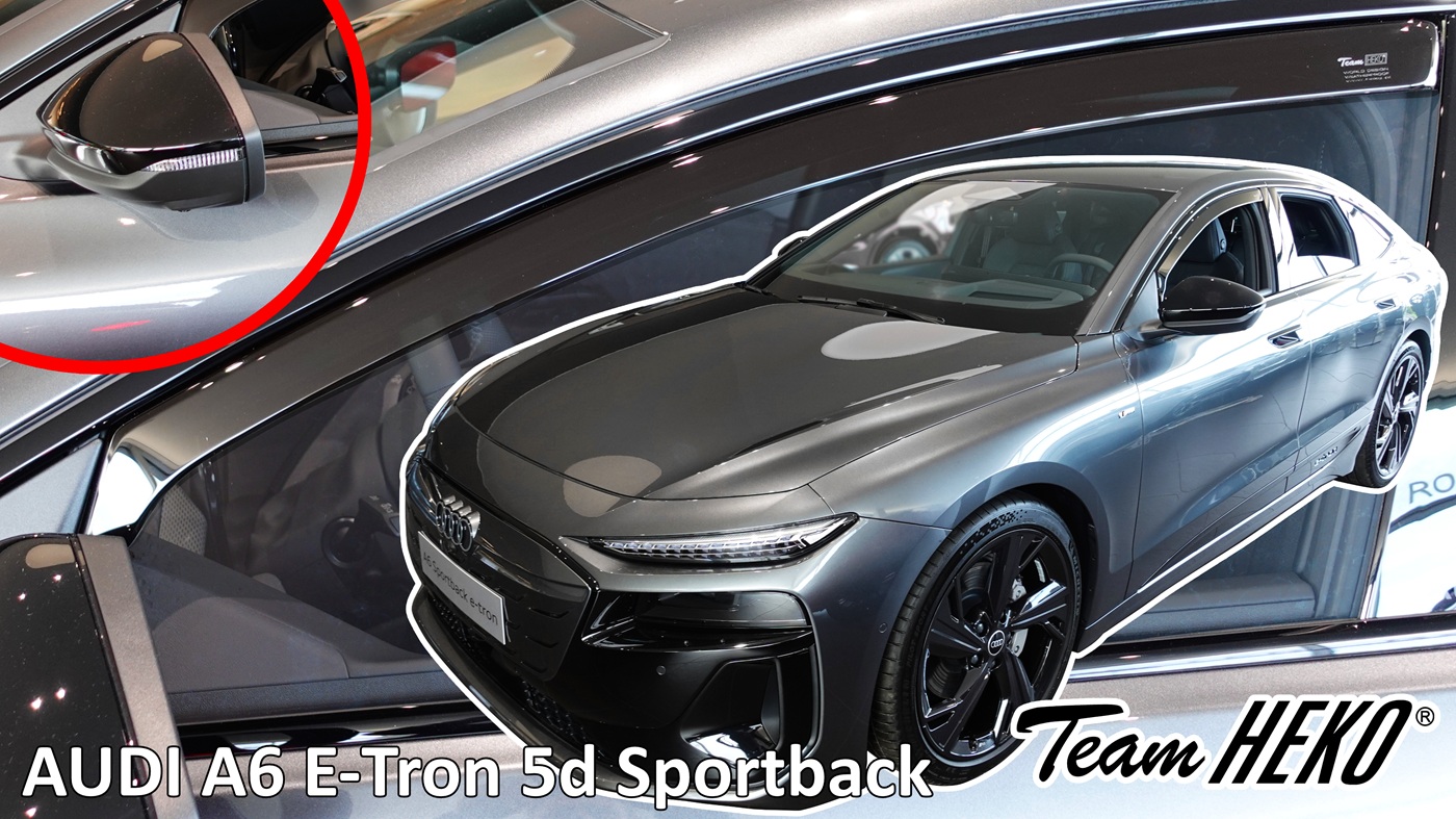 Εικόνα 1 από 2 — Heko – Ανεμοθραύστες για Audi A6 E-Tron Sportback 5 Doors 2024+ Ζευγάρι Απο Εύκαμπτο Φιμέ Πλαστικό – 2 τεμ. (ΑΝΕΜ.10297-1)