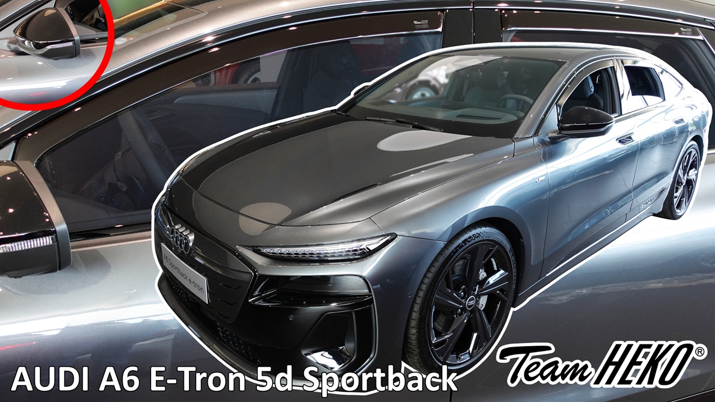 Εικόνα 1 από 4 — Heko – Ανεμοθραύστες για Audi A6 E-Tron 5 Doors Sportback (έκδοση με καθρέπτες) 2024+ Σετ Αυτοκινήτου Απο Εύκαμπτο Φιμέ Πλαστικό – 4 τεμ. (ΑΝΕΜ.SET10299)