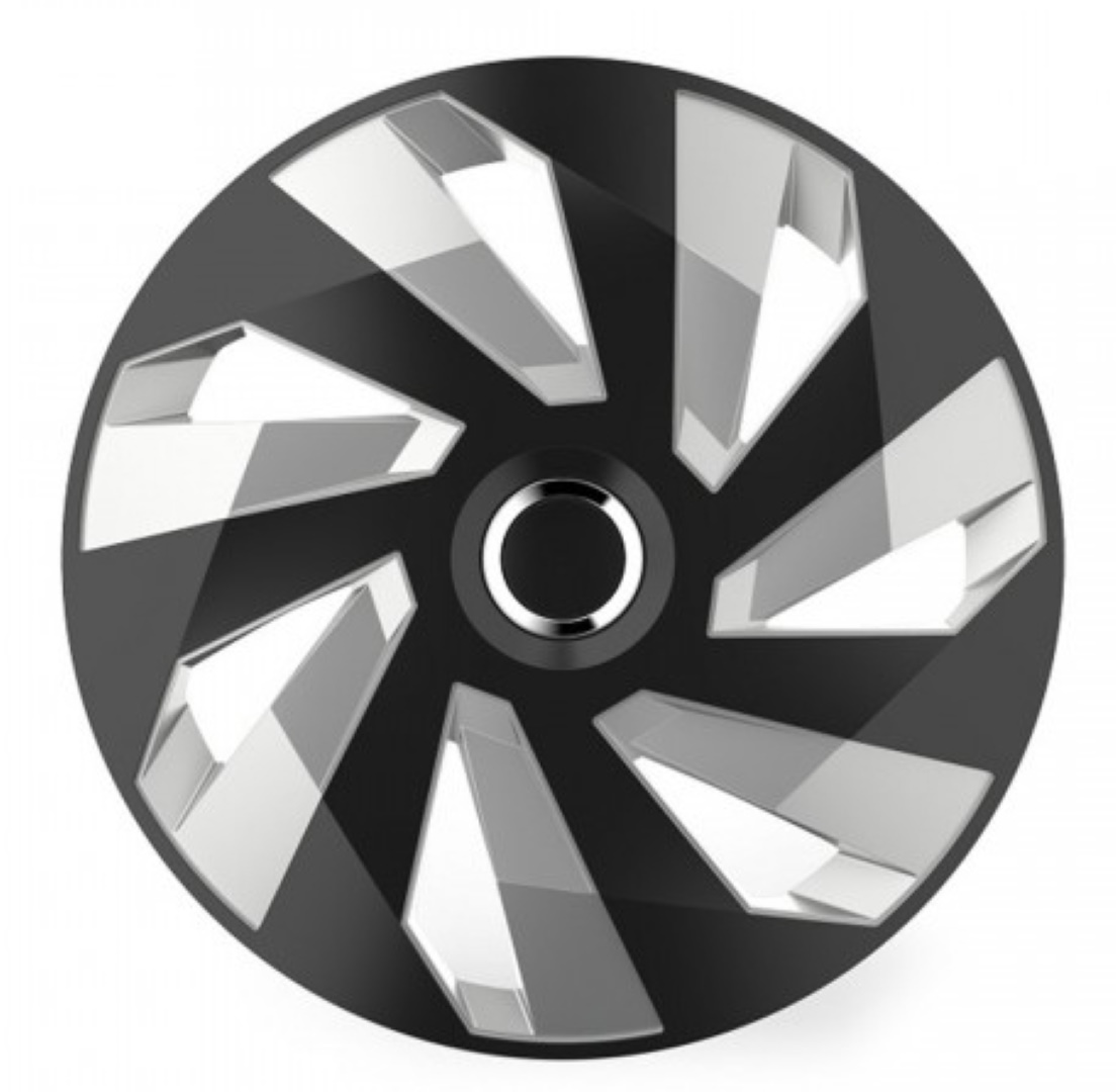 Εικόνα 1 από 2 — Amio – ΤΑΣΙΑ 15″ HUBCAP VECTOR RC SILVER BLACK – ΣΕΤ 4 ΤΕΜ. ΣΕ ΚΟΥΤΙ (5230/AM)
