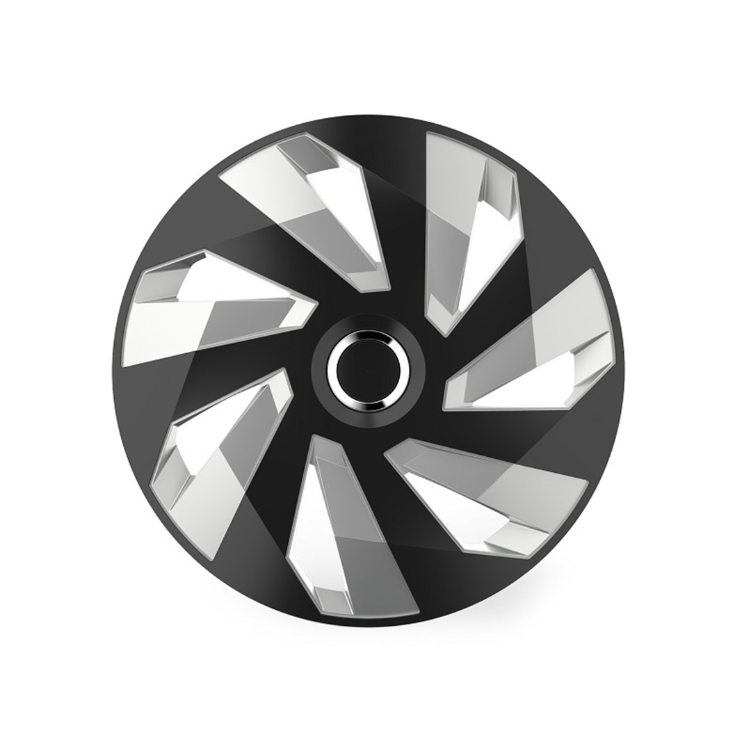 Εικόνα 1 από 1 — Amio – ΤΑΣΙ 15 INCH HUBCAP VECTOR RC SILVER BLACK – 1 ΤΕΜ. (10499/AM)