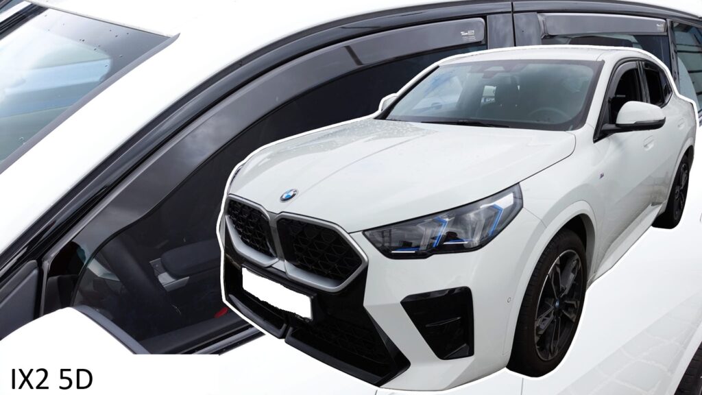Εικόνα 1 από 4 — Heko – Ανεμοθραύστες για BMW IX2 5 Doors 2023+ Σετ Αυτοκινήτου Απο Εύκαμπτο Φιμέ Πλαστικό – 4 τεμ. (ΑΝΕΜ.SET11011-1)