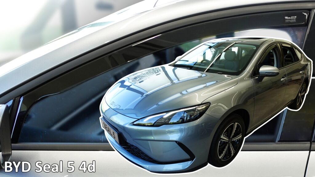 Εικόνα 1 από 2 — Heko – Ανεμοθραύστες για Byd Seal 5 4 Doors 2025+ Ζευγάρι Απο Εύκαμπτο Φιμέ Πλαστικό – 2 τεμ. (ΑΝΕΜ.11314)