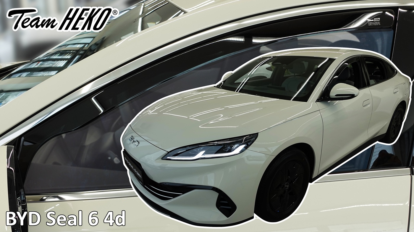 Εικόνα 1 από 2 — Heko – Ανεμοθραύστες για Byd Seal 6 4 Doors 2024+ Ζευγάρι Απο Εύκαμπτο Φιμέ Πλαστικό – 2 τεμ. (ΑΝΕΜ.11316)