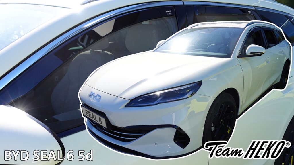Εικόνα 1 από 4 — Heko – Ανεμοθραύστες για Byd Seal 6 5 Doors 2024+ Σετ Αυτοκινήτου Απο Εύκαμπτο Φιμέ Πλαστικό – 4 τεμ. (ΑΝΕΜ.SET11317)