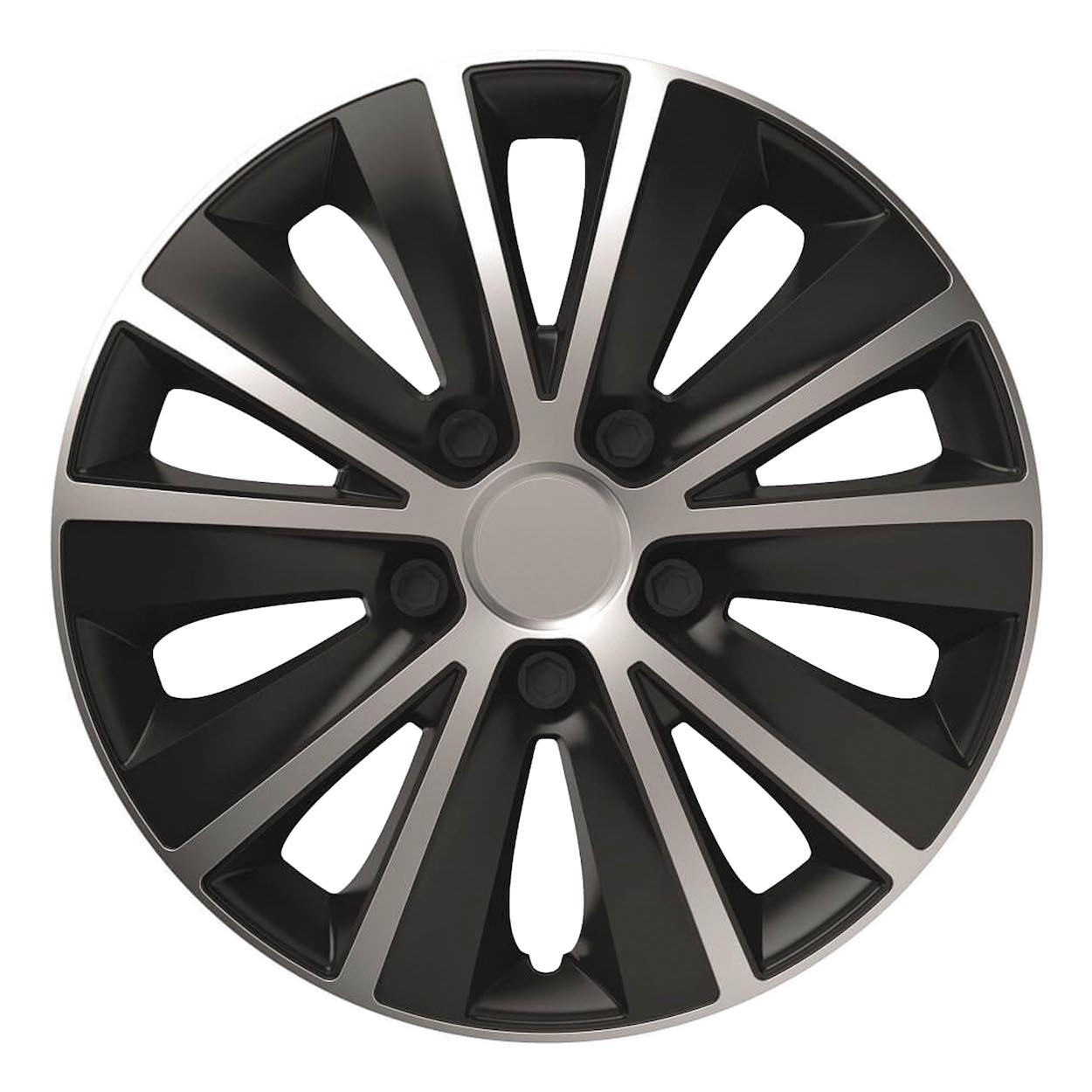 Εικόνα 1 από 1 — Amio – ΤΑΣΙΑ 14″ RAPIDE NC SILVER BLACK (ΜΕ ΔΙΑΜΕΤΡΟ ΓΙΑ ΣΗΜΑ 7,2cm) – ΣΕΤ 4ΤΕΜ ΣΕ ΚΟΥΤΙ (1171/AM)